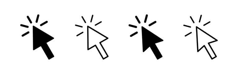 Click icon vector for web and mobile app. pointer arrow sign and symbol. cursor icon