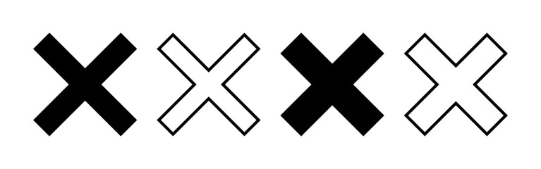 Obraz premium Close icon vector for web and mobile app. Delete sign and symbol. cross sign