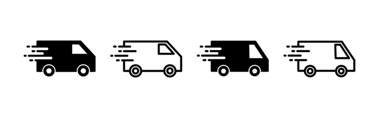 Delivery truck icon vector for web and mobile app. Delivery truck sign and symbol. Shipping fast delivery icon