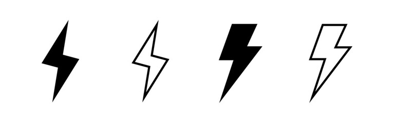 Lightning icon vector for web and mobile app. electric sign and symbol. power icon. energy sign