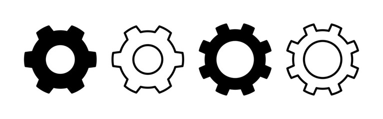 setting Icon vector for web and mobile app. Cog settings sign and symbol. Gear Sign