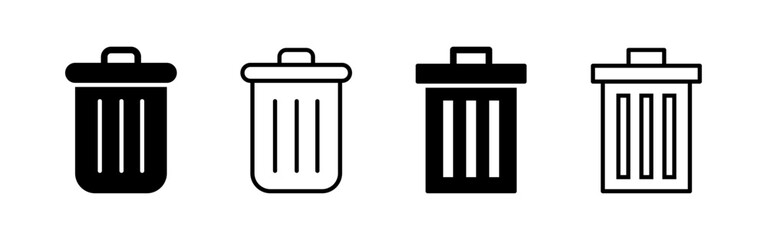 Trash icon vector for web and mobile app. trash can icon. delete sign and symbol.