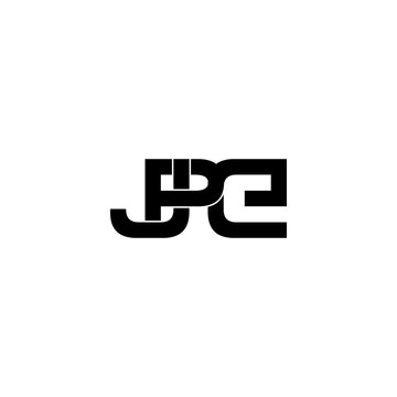 jpe typography letter monogram logo design