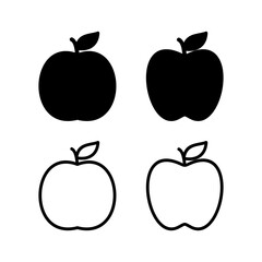 Apple icon vector illustration. Apple sign and symbols for web design.