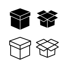 Box icon vector illustration. box sign and symbol, parcel, package