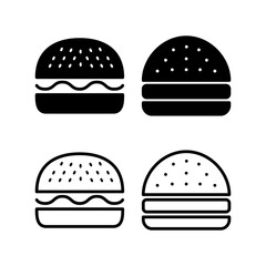Burger icon vector illustration. burger sign and symbol. hamburger