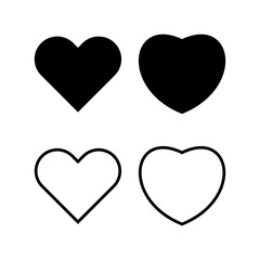 Love icon vector illustration. Heart sign and symbol. Like icon vector.