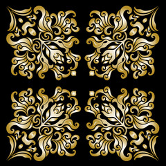 oriental  damask patterns for greeting cards and wedding invitations.