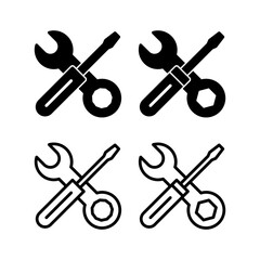 Repair tools icon vector illustration. tool sign and symbol. setting icon. Wrench and screwdriver. Service