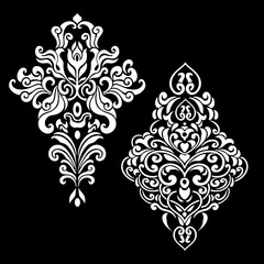 oriental  damask patterns for greeting cards and wedding invitations.