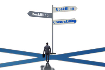Fototapeta premium At the crossroads choosing between up-skilling and re-skilling