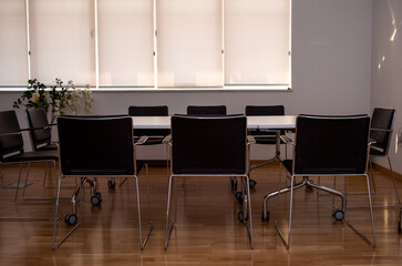 conference room with chairs and table