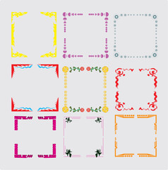 set of  simple frames for your design