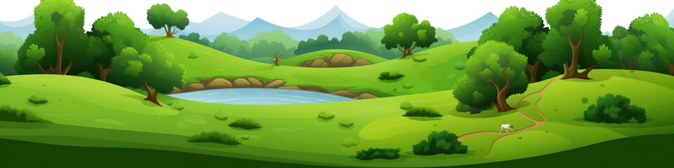 Obraz premium panorama of mountains - aspect ratio 4:1