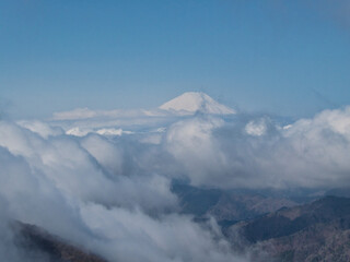 丹沢の塔ノ岳からの富士山