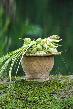 cangkang ketupat or ketupat pouch. popular in ramadhan
