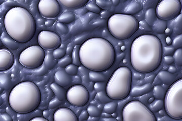 Microworld microbiological illustration of viruses or bacteria. Generative AI