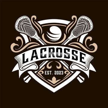 lacrosse vintage logo design. perfect for lacrosse sports logos