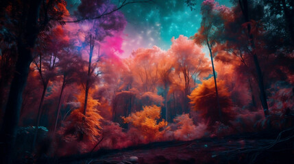 Plakat AI Generated Art of Nature Forests Landscapes