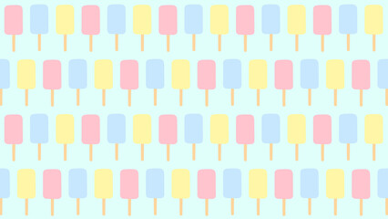 アイスキャンディーのイラストの背景素材　16:9 