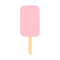 ストロベリー味のアイスキャンディーのイラスト素材