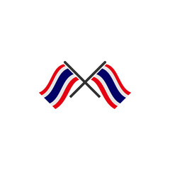 Fototapeta premium Thailand flags icon set, Thailand independence day icon set vector sign symbol