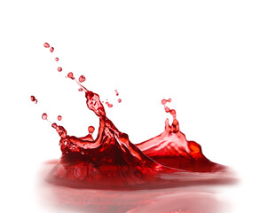 Splashing tasty fresh juice on white background