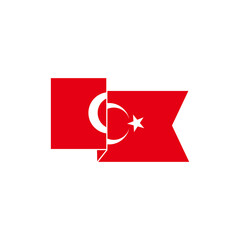 Turkey flags icon set, Turkey independence day icon set vector sign symbol