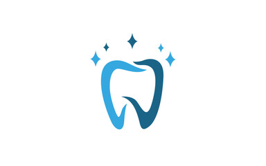 DENTIST logo element with isolated illustration for identity template