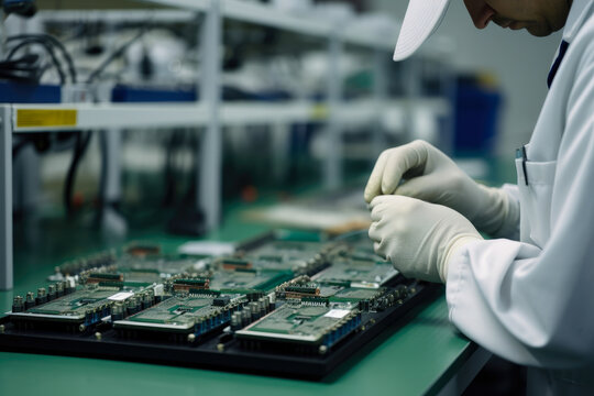 Final Inspection of Electronic Devices in a Manufacturing Facility, generative ai