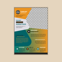 Corporate business flyer template simple and clean a4 size vector design