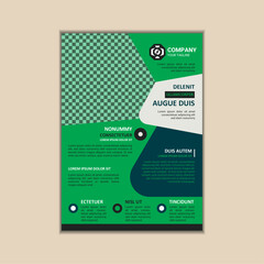 Corporate business flyer template simple and clean a4 size vector design