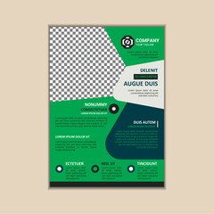Corporate business flyer template simple and clean a4 size vector design