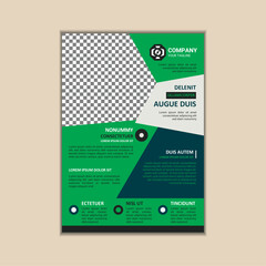 Corporate business flyer template simple and clean a4 size vector design