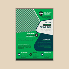 Corporate business flyer template simple and clean a4 size vector design
