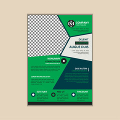 Corporate business flyer template simple and clean a4 size vector design