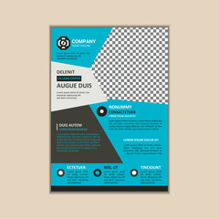 Corporate business flyer template simple and clean a4 size vector design