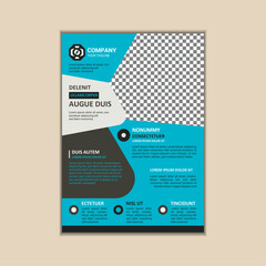 Corporate business flyer template simple and clean a4 size vector design