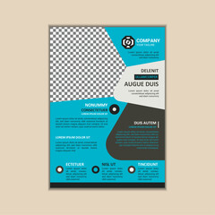 Corporate business flyer template simple and clean a4 size vector design