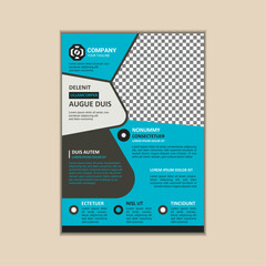 Corporate business flyer template simple and clean a4 size vector design