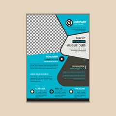 Corporate business flyer template simple and clean a4 size vector design