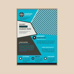 Corporate business flyer template simple and clean a4 size vector design