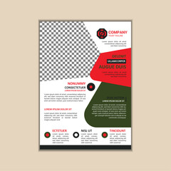 Corporate business flyer template simple and clean a4 size vector design