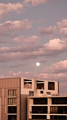 sunset over the roof