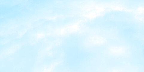 Blue sky and white clouds floated in the sky on a clear day with warm sunshine combined with cool breeze blowing against the body resulting in a miraculous refreshing. Vector 