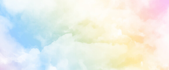 Sky and cloud background with a pastel colored