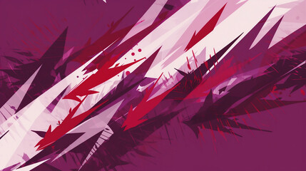 Abstract purple, pink, and red background with abstract shapes with sharp lines
