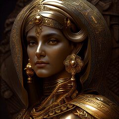  Iran golden woman statue