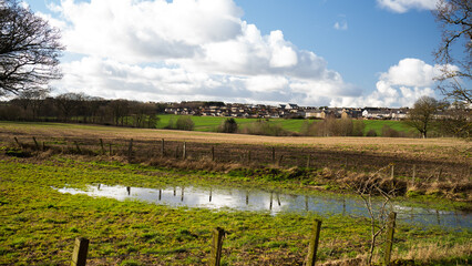 wonderful nature and cloudy sky view.