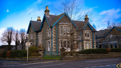 A stone house in Scotland. Historic old house in the north of Scotland